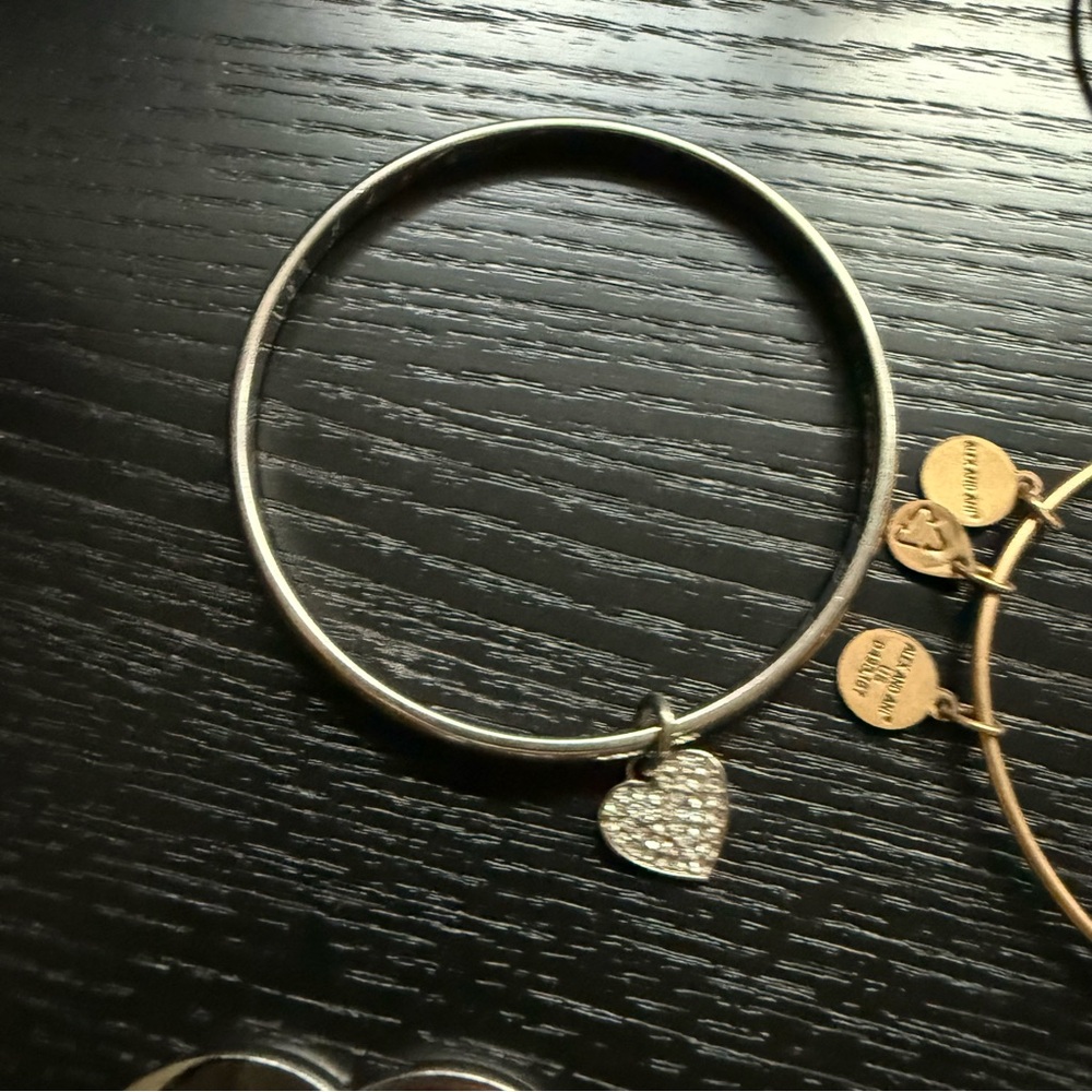 Coach Silver Heart Charm Bracelet